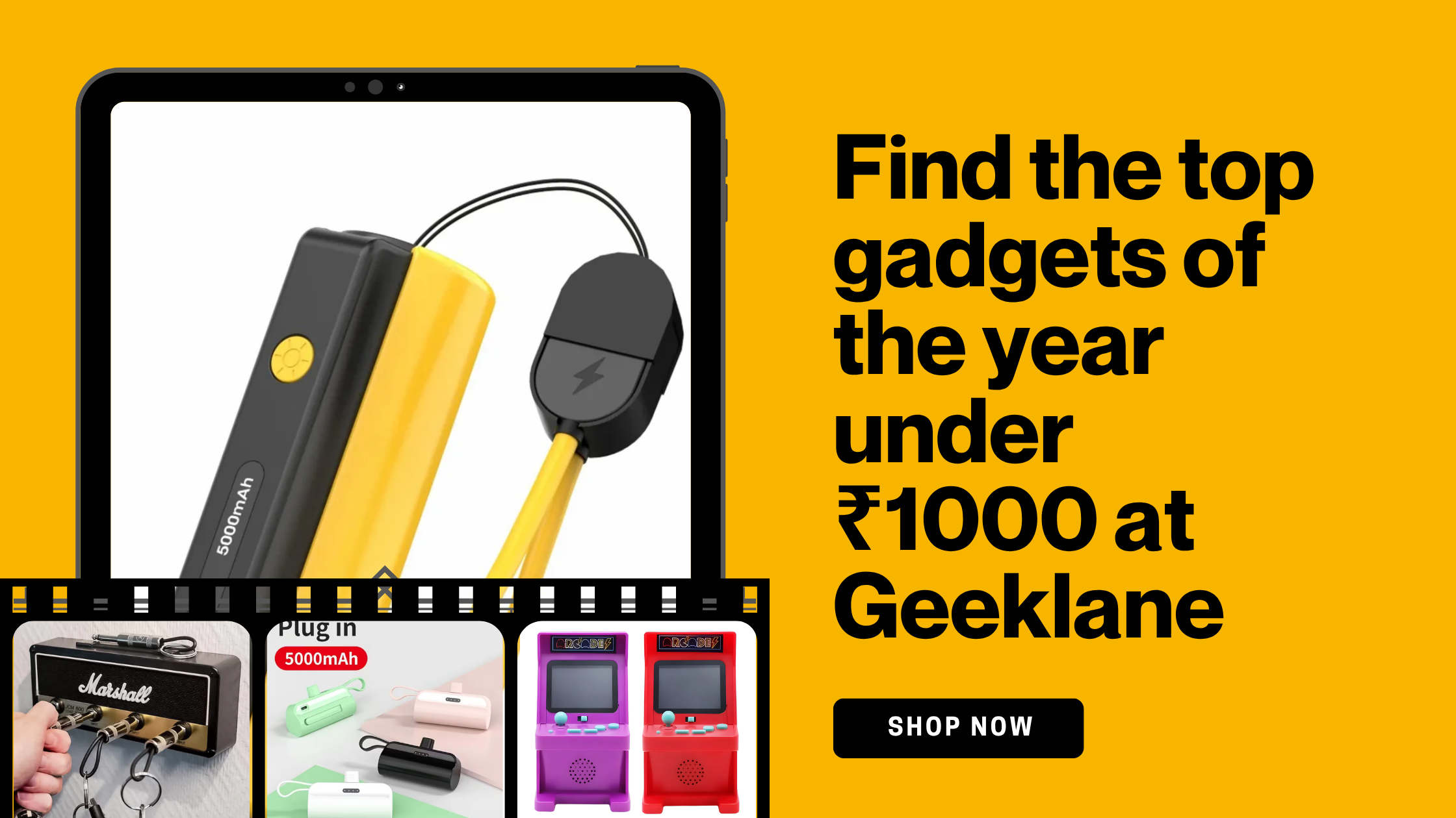 Find the top gadgets of the year under ₹1000 at Geeklane