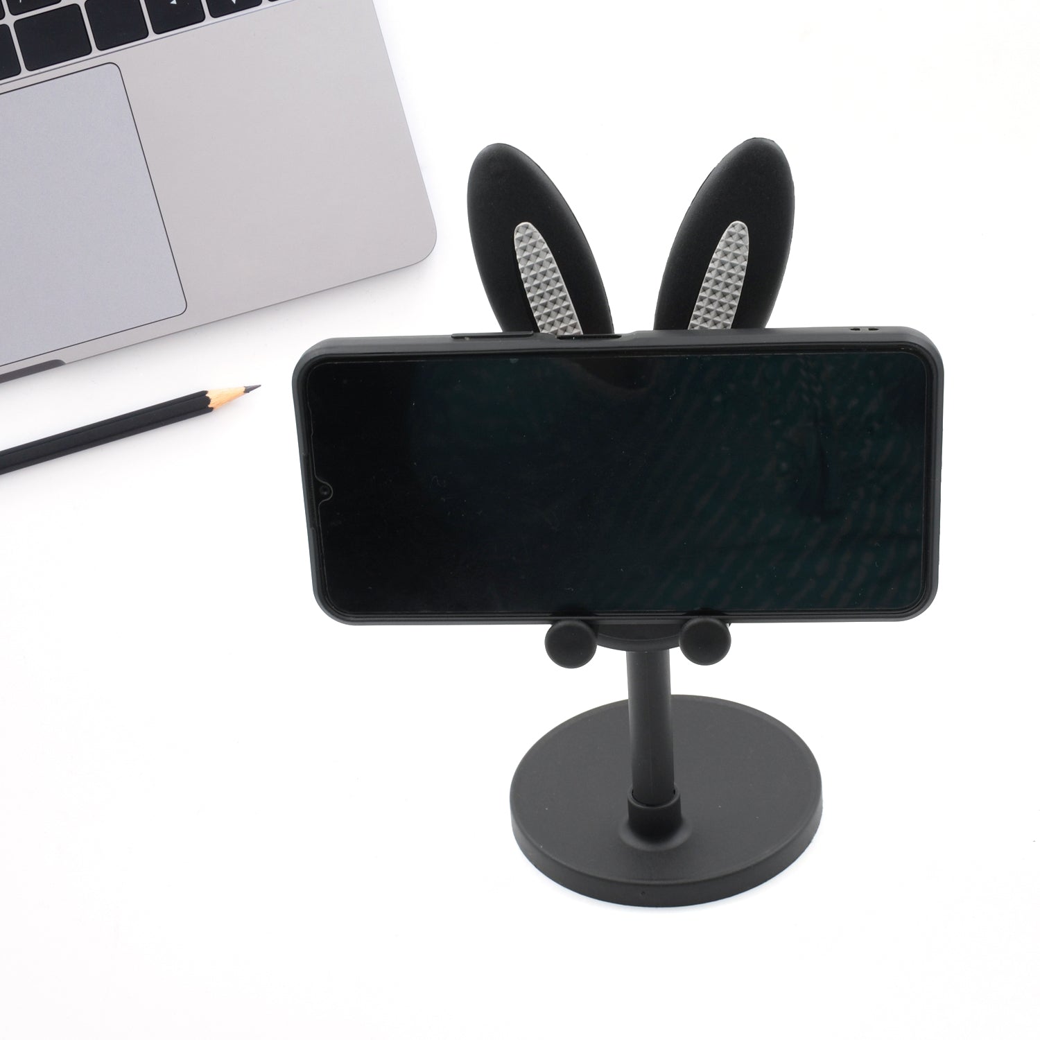 Hopper: Cute Bunny Phone Holder with Adjustable Angle & Height for Desk & Tabletop Use