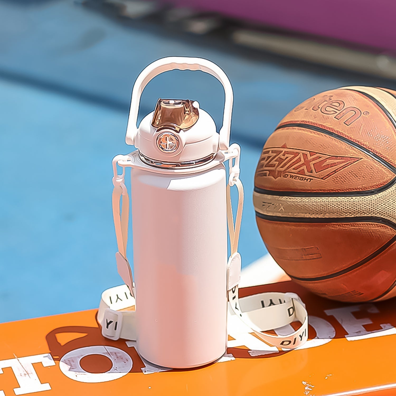 BigBro: 1000ml Stainless Steel Sturdy Vacuum Insulated Bottle with 2-Way Drinking, Leak-Proof Lid, Strap & Handle