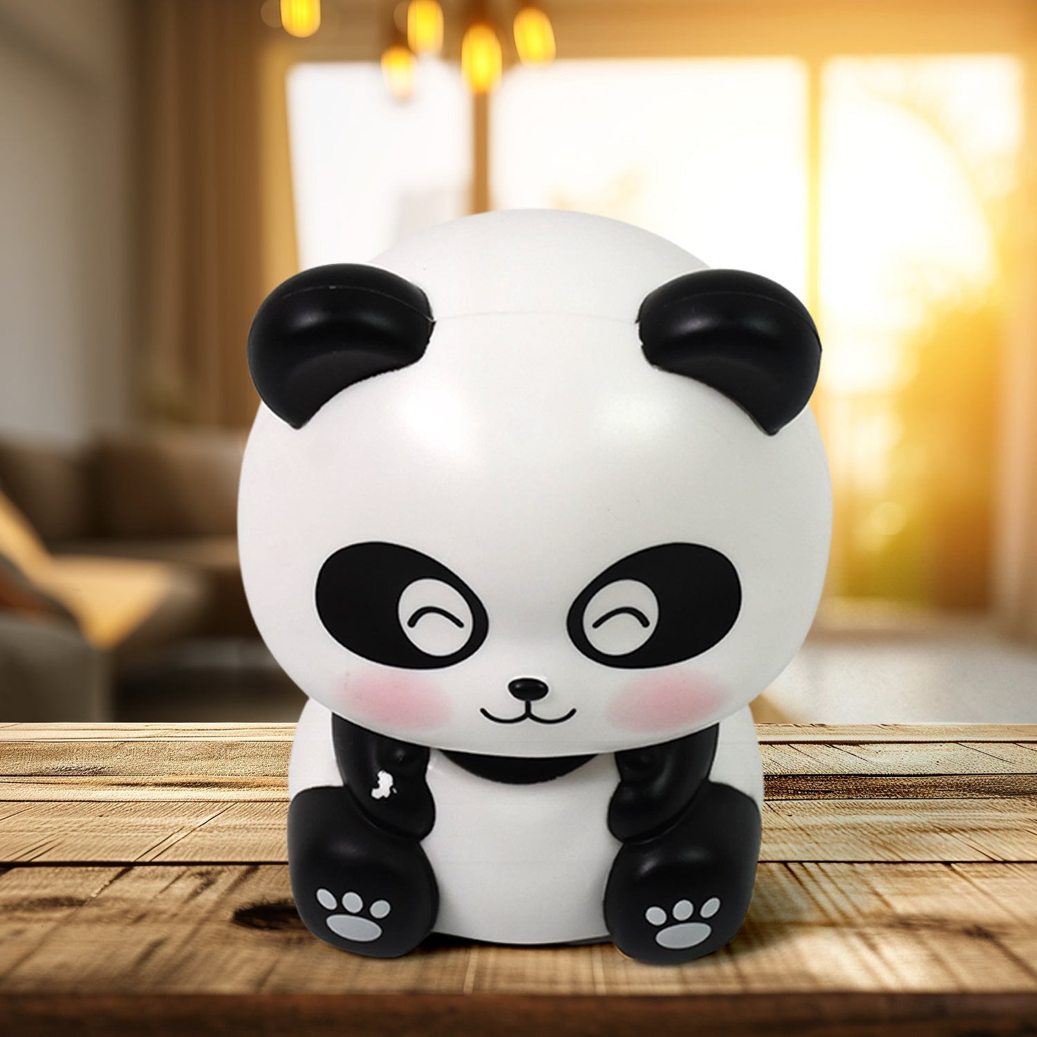 Wobble: Solar-Powered Cute Panda Bobblehead for Car Dashboard & Desk Decor