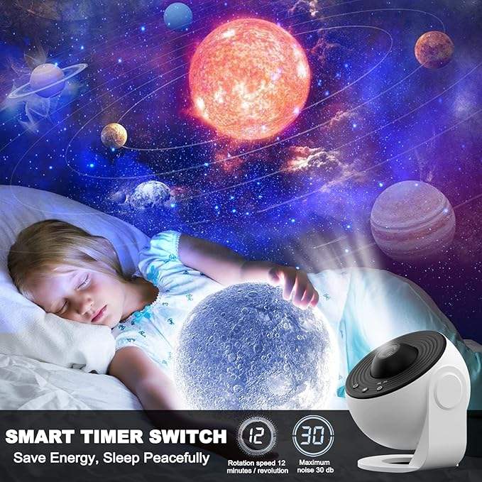 Starlight: Galaxy Planetarium Projector with Star & Nebula Lighting Effects, Starry Sky Night Light with 12 Projection Film Discs for Bedroom & Home Décor