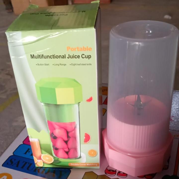 JuiceMate: USB-C Rechargeable 6-Blade Portable Juicer & Blender for Smoothies & Ice Crushing with Built-in 400ml Jar