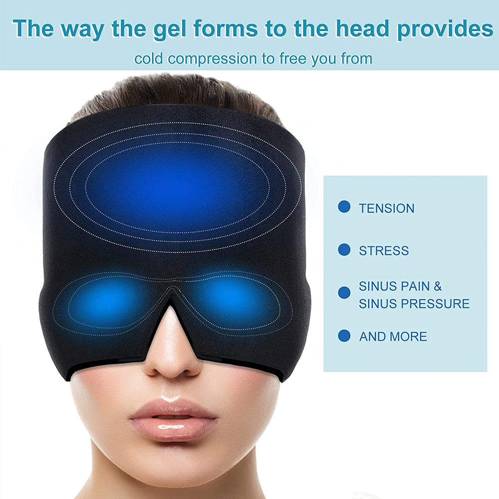 ReliefCap: Reusable Hot & Cold Therapy Hat for Migraine, Headache & Sinus Relief with Soothing Gel Compression