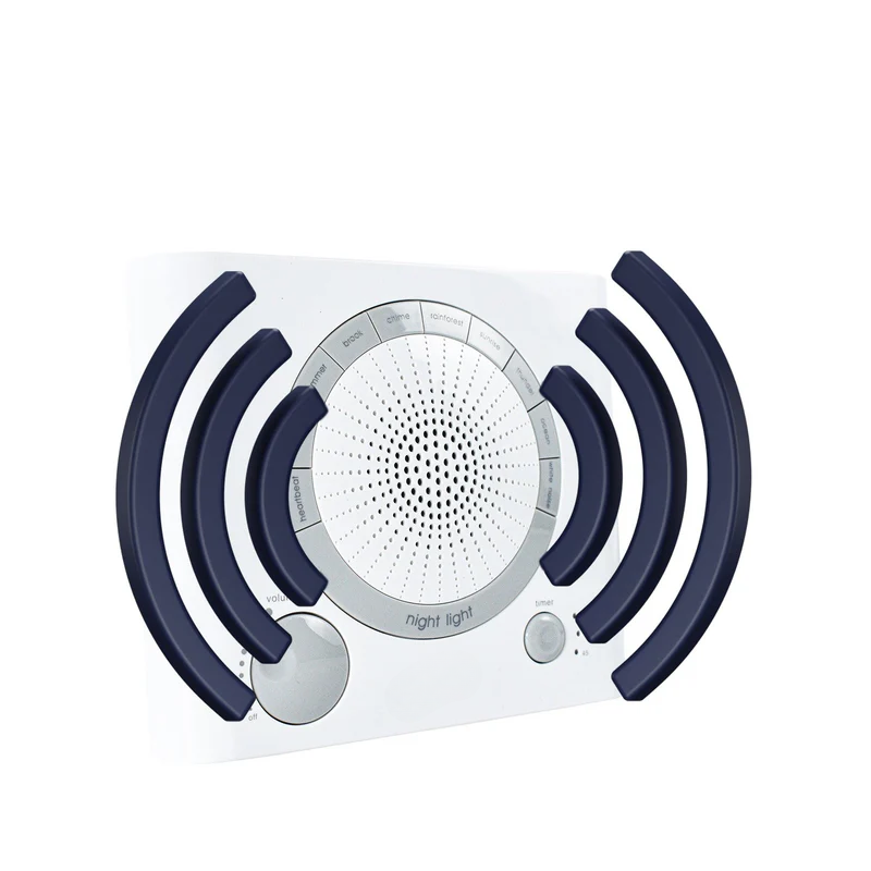 DreamWave: Sleep Therapy Sound Machine with Natural Soothing Sounds, Anxiety Relief, Auto-Off Timer & Battery/Adapter Power Options