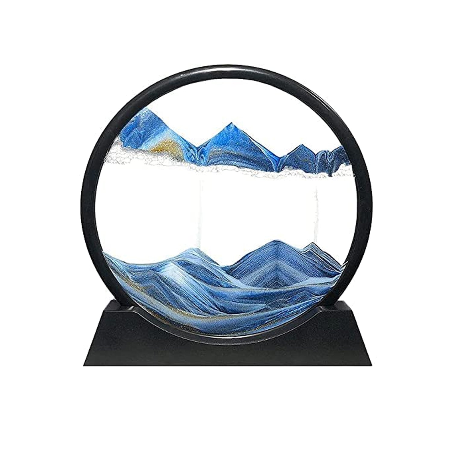 SandFlow: 3D Moving Sand Art Picture with Liquid Glass Landscape for Home & Office Desk Décor