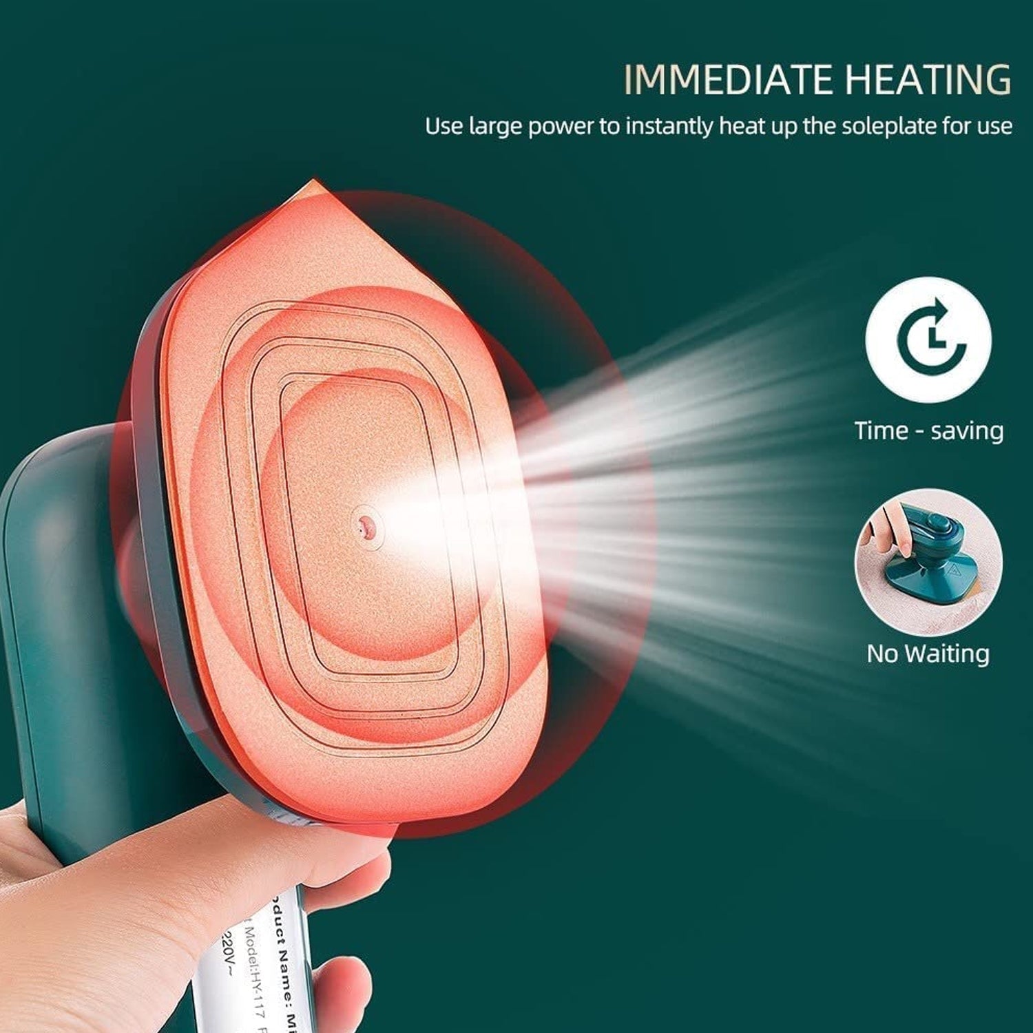 PressPal: Portable Mini Travel Iron & Steamer with Dry & Wet Pressing for Clothes – 150W Compact Design for Home & Outings