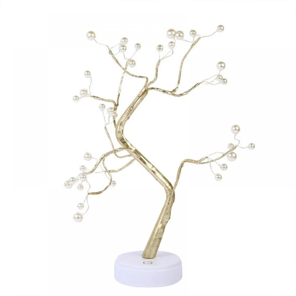 FairyTree: Cozy LED Pearl Tree Lamp with 36 Twinkling Fairy Lights for Bedroom, Wedding & Home Décor