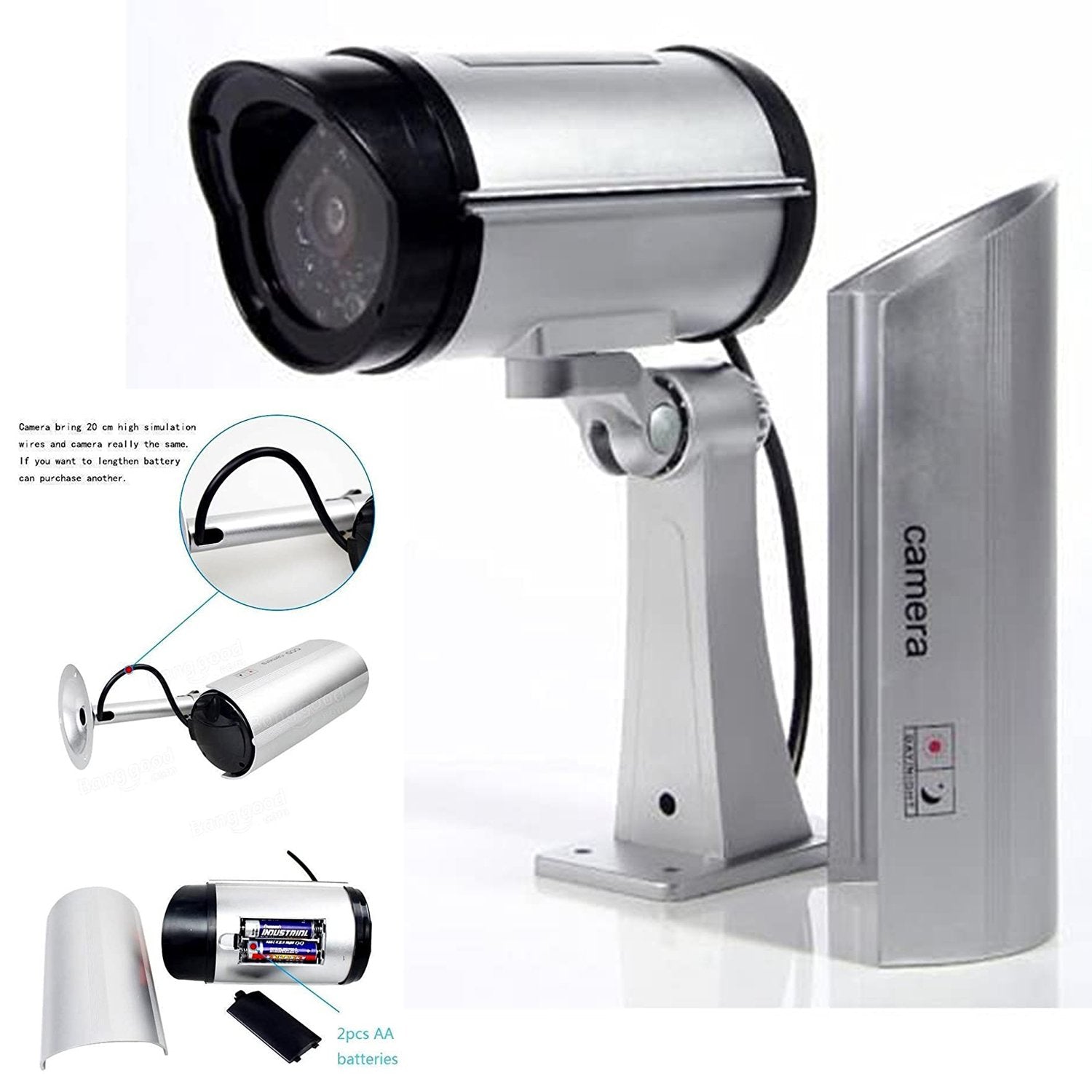 FakeCam: Dummy CCTV Bullet Camera with Flashing LED Indication