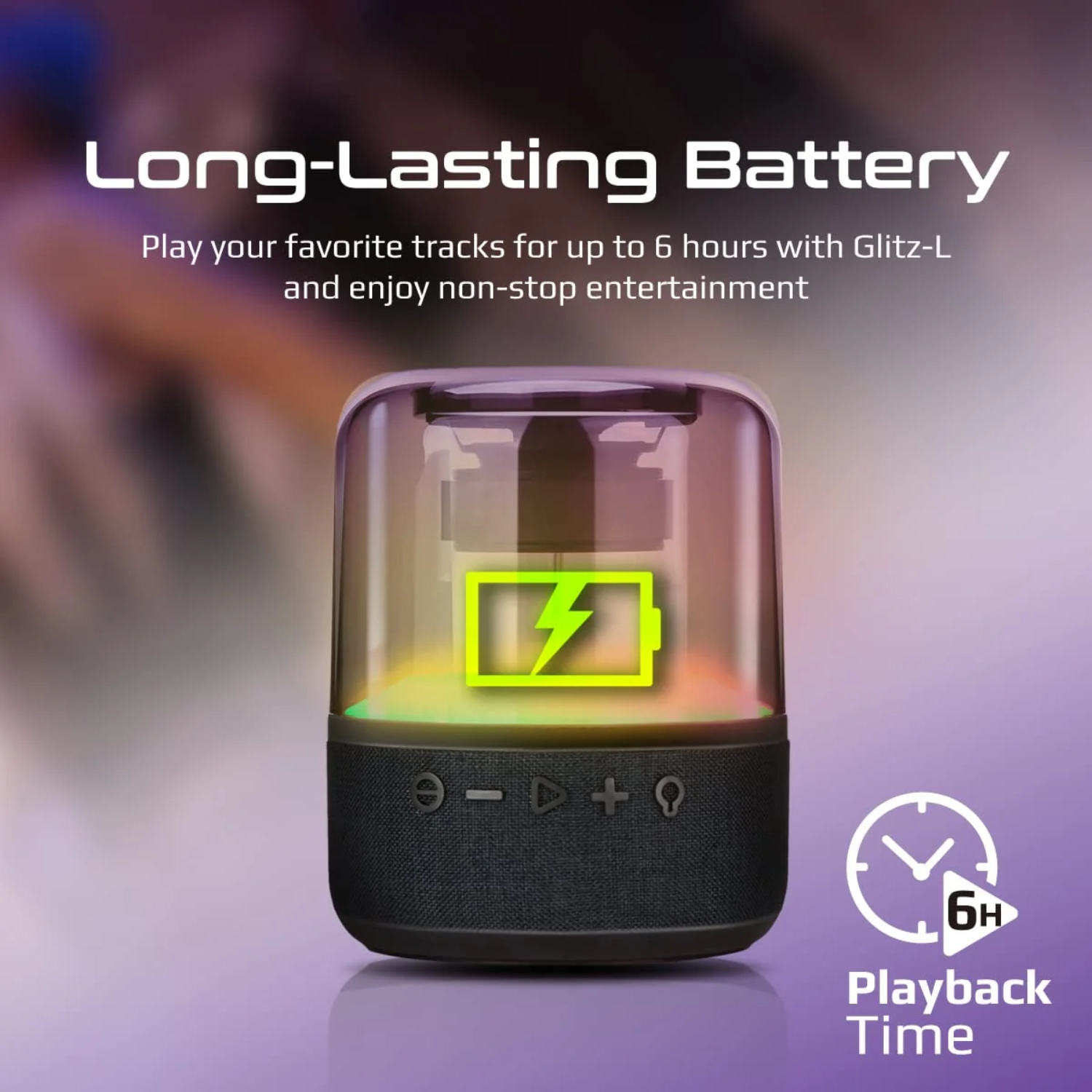 Kivo: 10W Portable Bluetooth Speaker with 360° HD Sound, LED Light Show, 6H Playtime & TWS Connectivity.