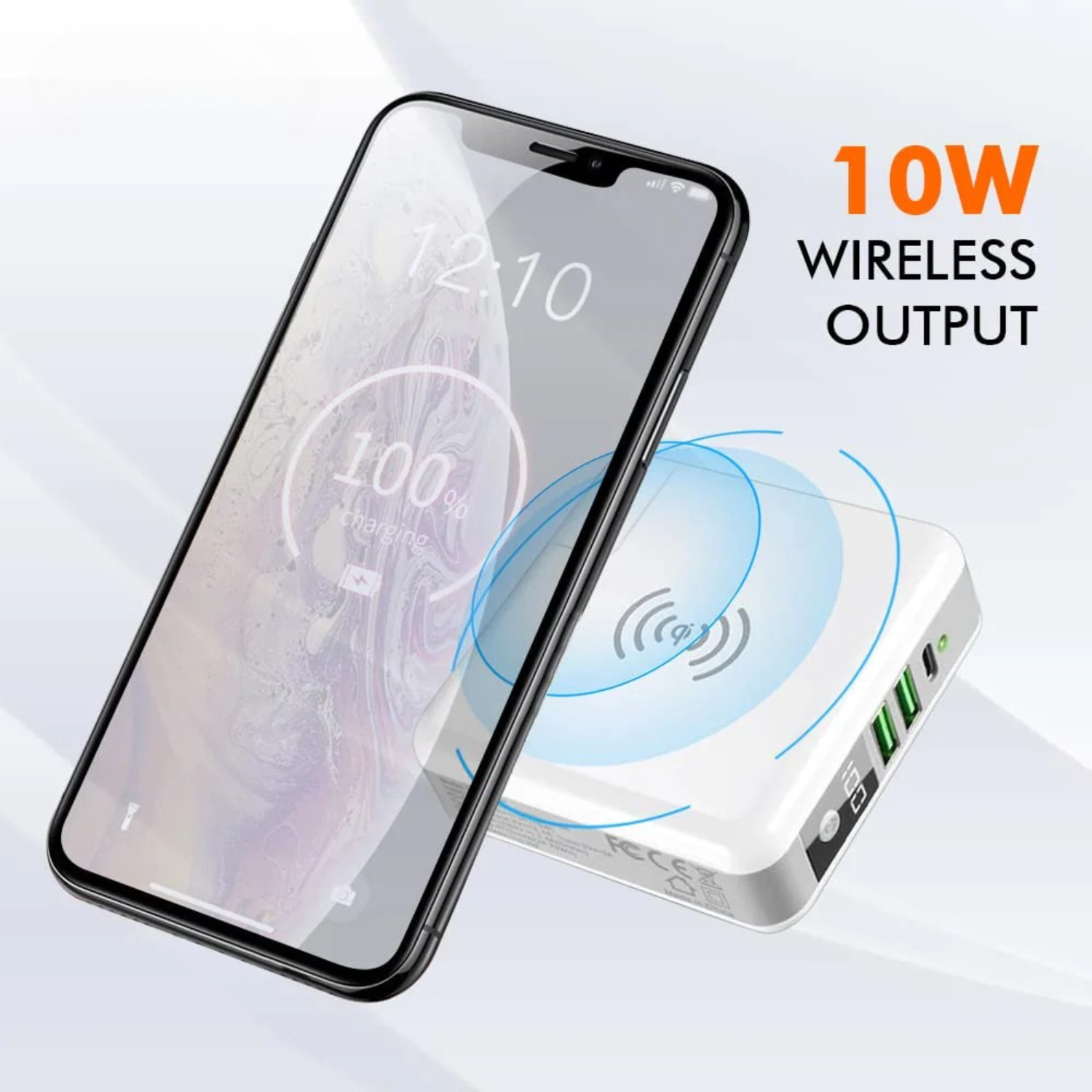 Buddy: 5-in-1 Wireless Charging Power Bank (5200mAh) with Fast Charging, PD 3.0, Qi Dock, LED Display & Built-In Wall Plug for iPhone, Android & More