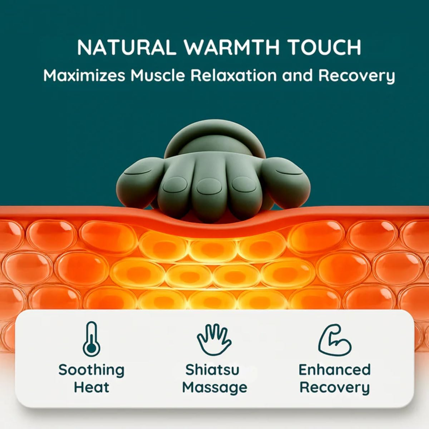 Palmora: Portable Neck & Shoulder Massager with Deep Kneading & Heat Therapy, 4D Heated Massage Pillow with Multiple Modes for Muscle Relaxation & Pain Relief