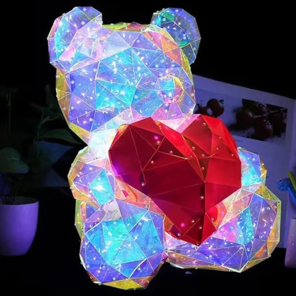 EverLove: LED Love Bear Night Light with Glowing Heart – Perfect Gift for Anniversary, Birthday & Room Décor