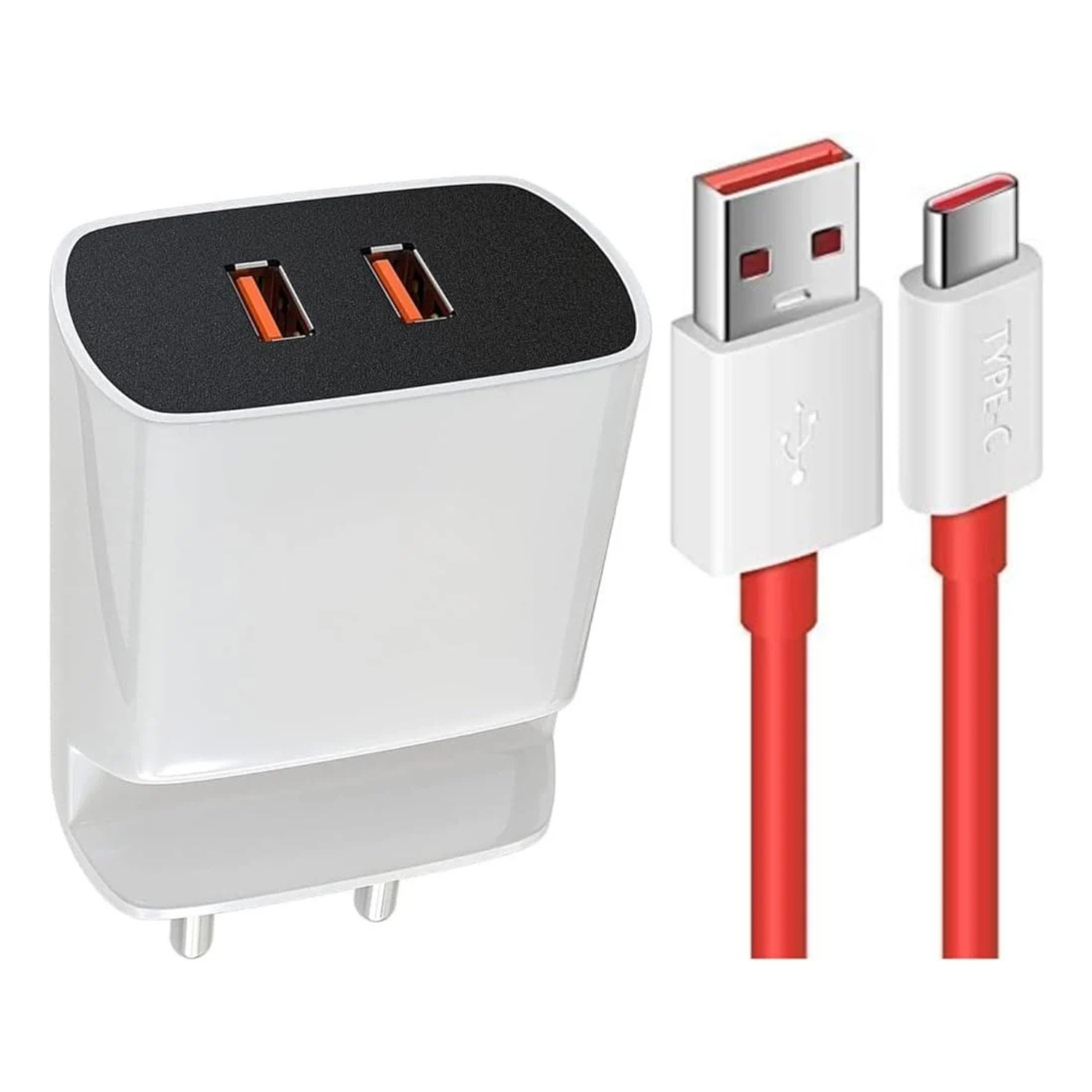 Zapoo: Dual-Port Fast Charging Adapter, QC 3.0 USB Charger with Mobile Stand & 3.8A Output with 1Pc High-Speed Charging Cable