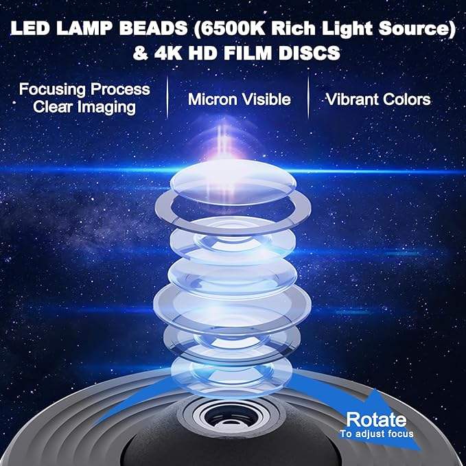 Starlight: Galaxy Planetarium Projector with Star & Nebula Lighting Effects, Starry Sky Night Light with 12 Projection Film Discs for Bedroom & Home Décor