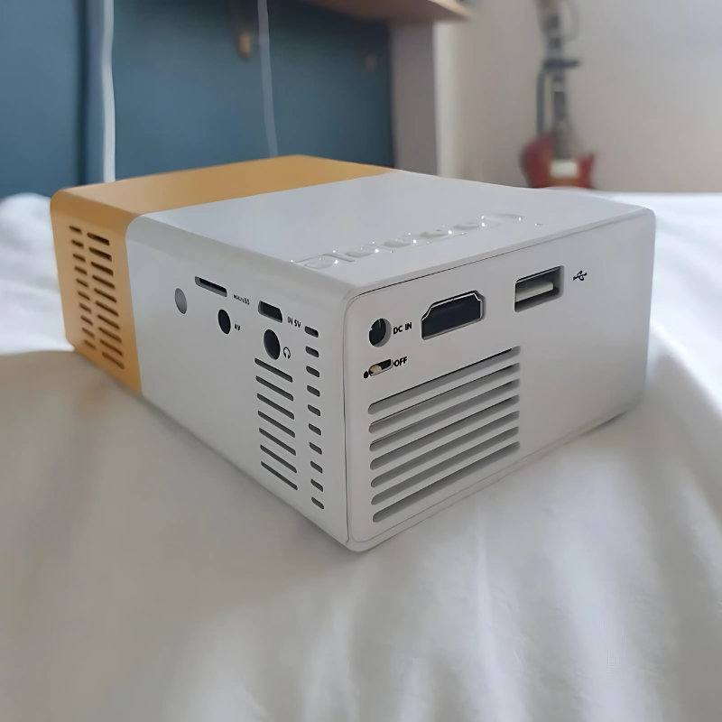 PixoBeam: Mini Portable HDMI Projector with Adjustable Display, 1080P Support & Remote Control for Home & Outdoor Entertainment