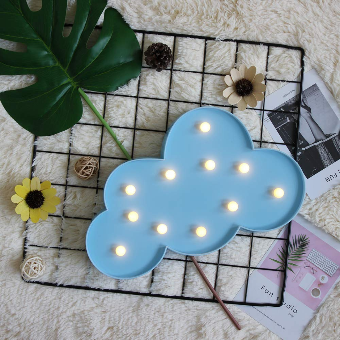 VibeCloud: Marquee LED Cloud Light with Warm White Glow for Home & Festive Décor