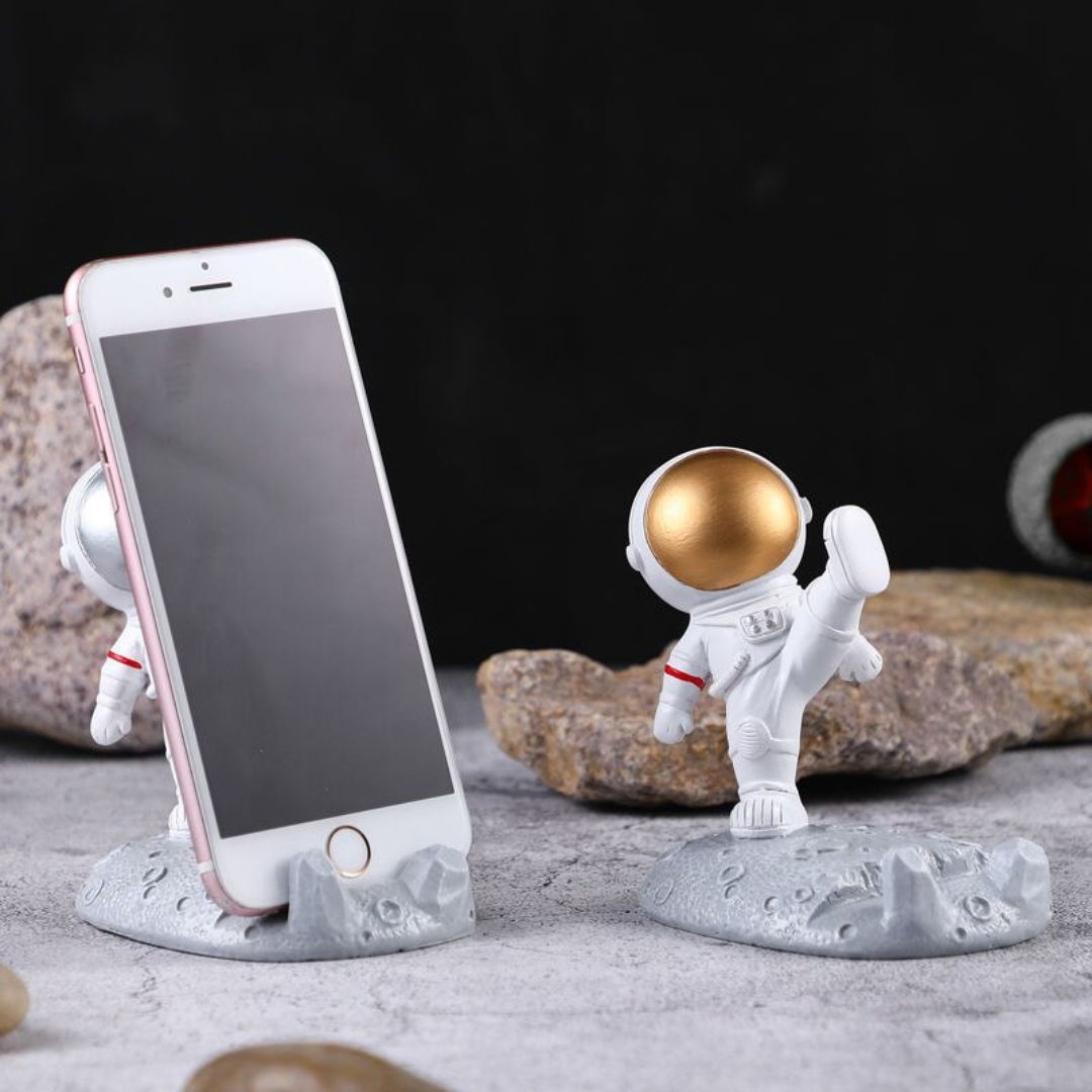 NovaNaut: Creative Astronaut-Themed Mobile Stand with Sturdy Spaceman Design for Desk & Office Use