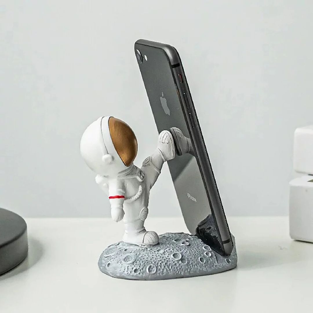 NovaNaut: Creative Astronaut-Themed Mobile Stand with Sturdy Spaceman Design for Desk & Office Use