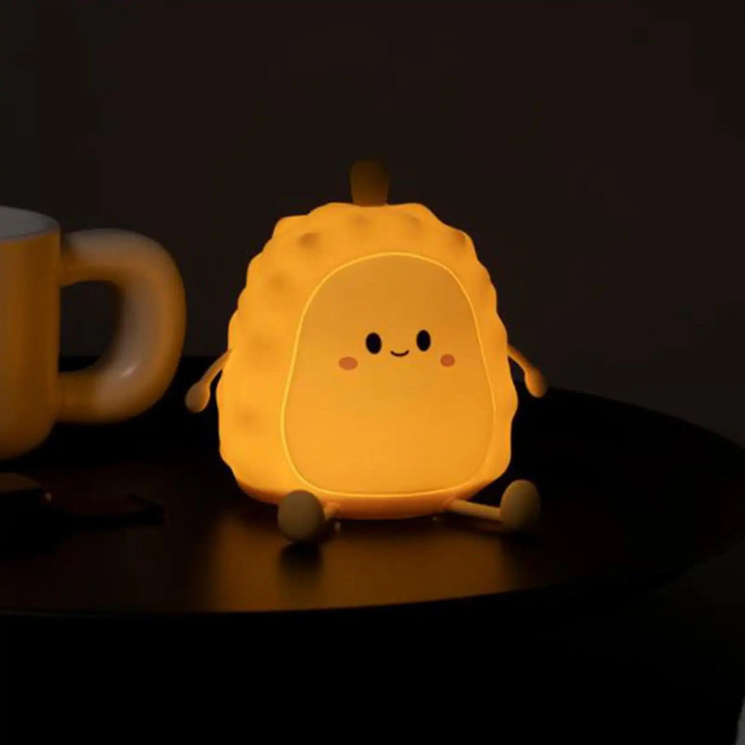 Lucky: Durian Silicone LED Night Light with USB Rechargeable Design for Cozy Room Décor & Gifting