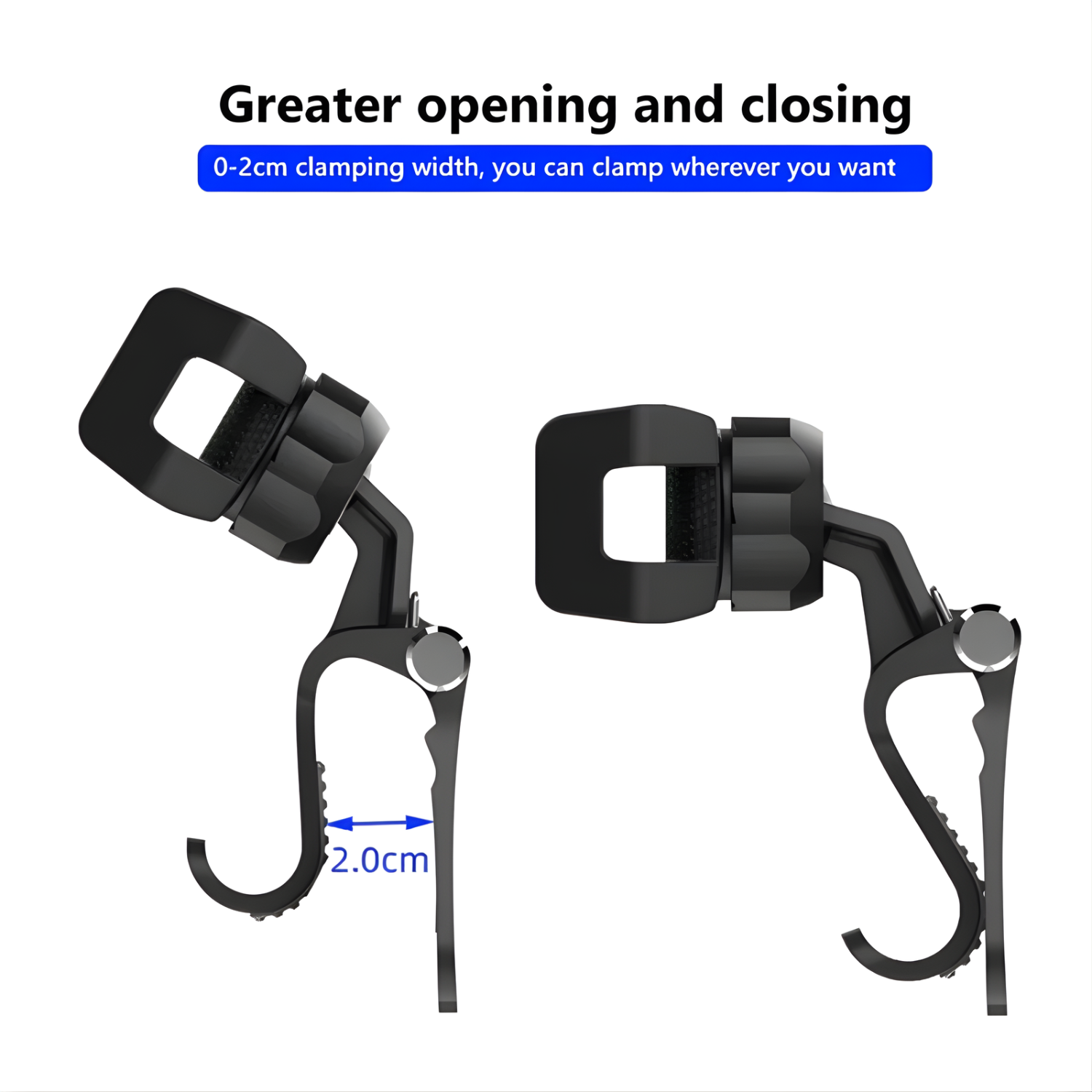 GripX: 360° Rotating Car Phone Holder Mount with Auto-Lock Grip, Adjustable Clamp Stand for Dashboard, Visor & Desk, Thick Case Friendly