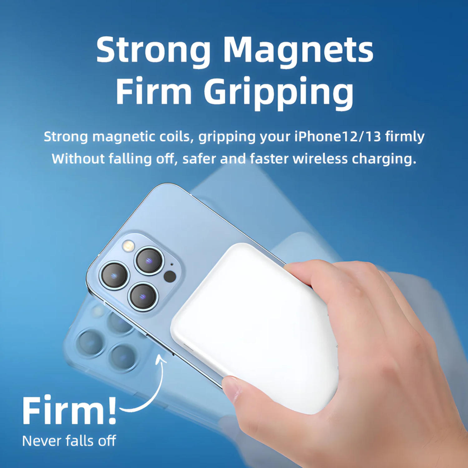 MagQ: 10000mAh MagSafe Wireless Power Bank with 15W Wireless Charging, Slim Magnetic Battery Pack for iPhone & Android