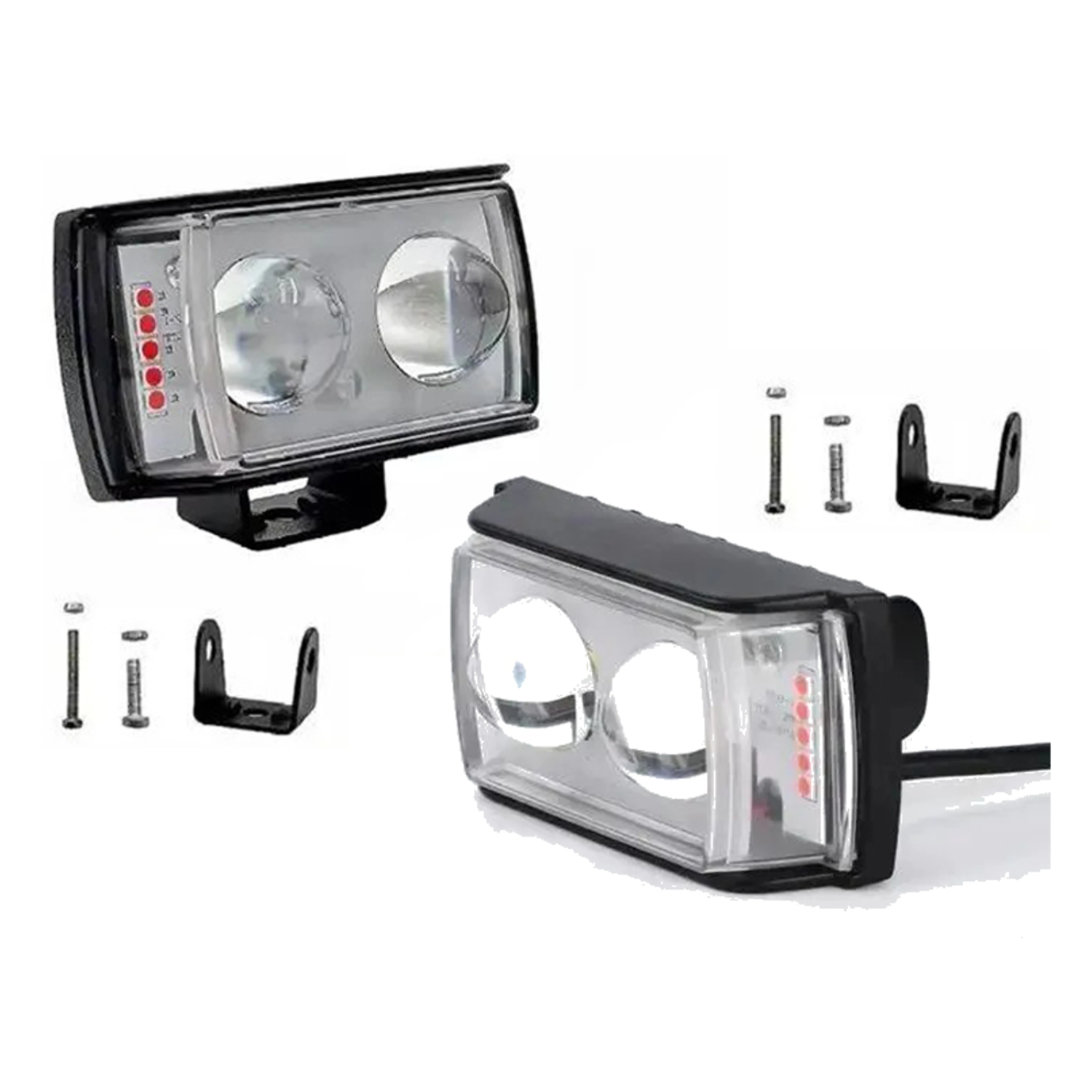 Ultra Mini Fog Light With 5 Modes + ON OFF Switch Fog Lamp Motorbike LED (12 V, 45 W) (Universal For Bike, Pack of 2)