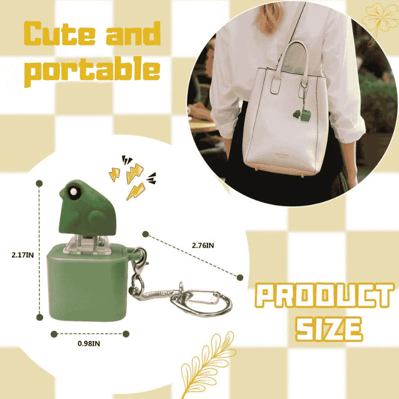 Frobby: Cute Frog Sound & Light Keychain with Croaking Sound, LED Glow & Interactive Play for Bags, Backpacks, Keys & Fun Gifting