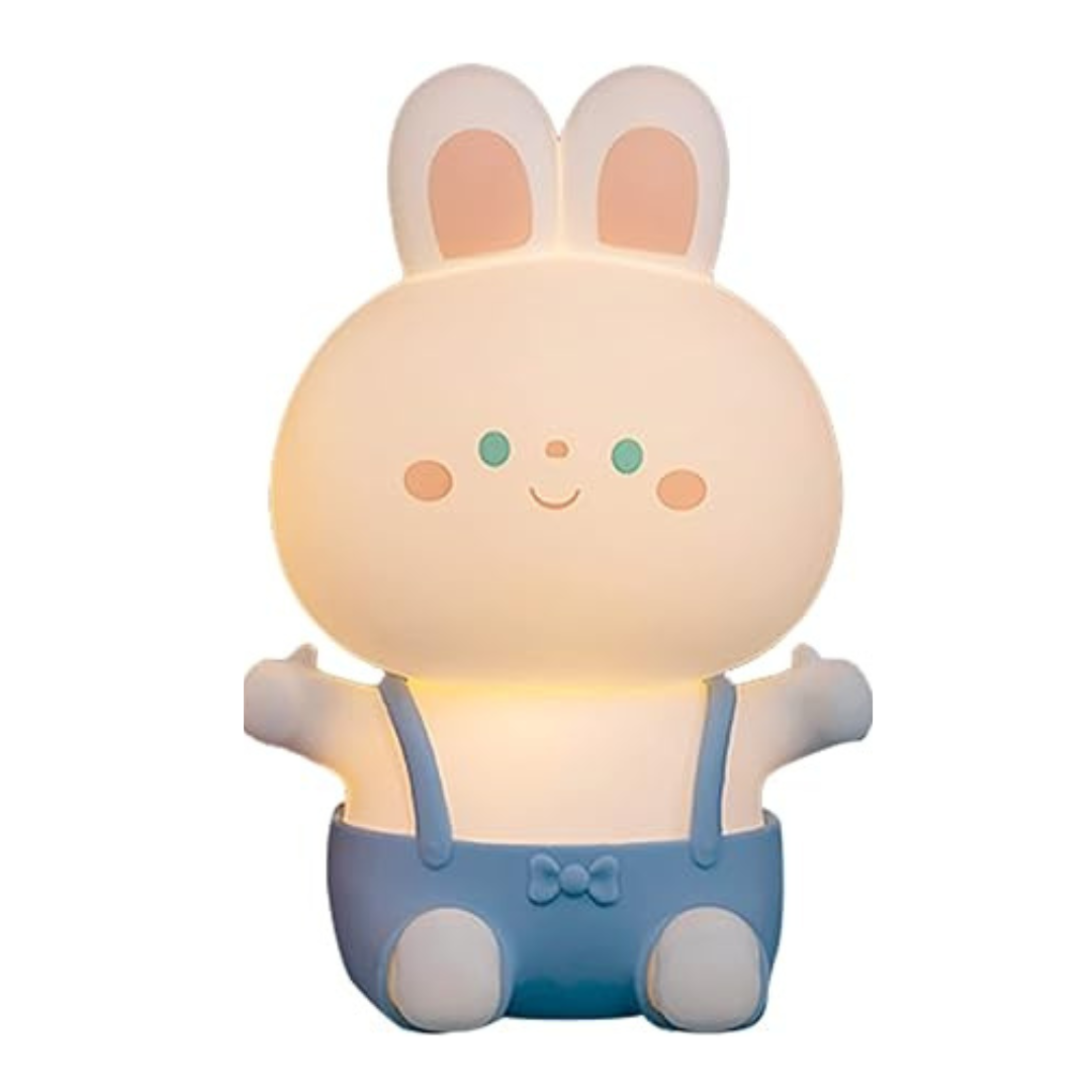 BunnyGlow: Adorable Silicone LED Night Lamp for Kids with Warm & Cozy Light, USB Rechargeable, Soft & Squishy Kawaii Bunny Design