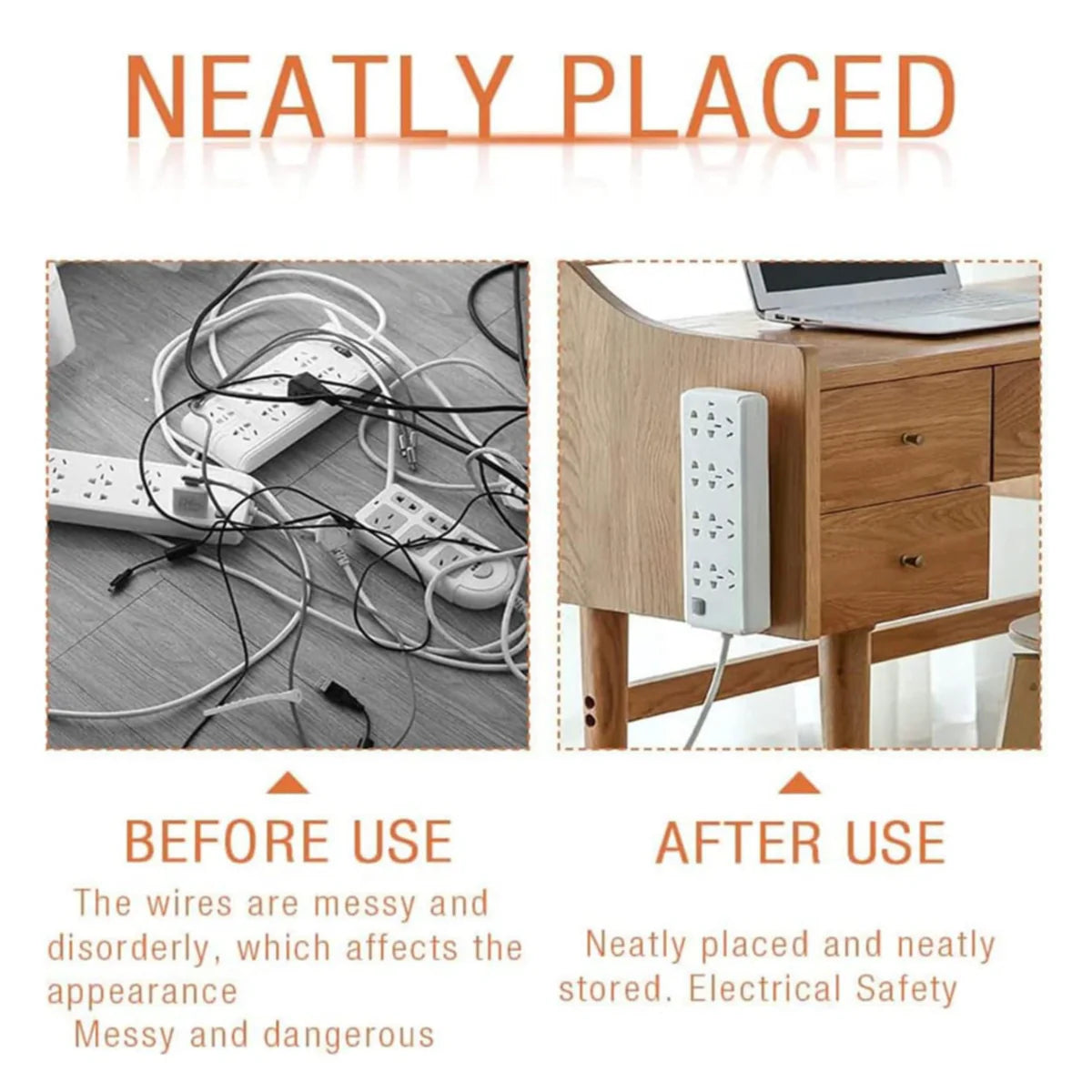 Mountiq: Punch-Free Adhesive Power Strip & Plug Holder Organizer – Wall-Mounted Self-Adhesive for Power Strips, WiFi Router, Switch Board & Cable Boxes (Pack of 2)