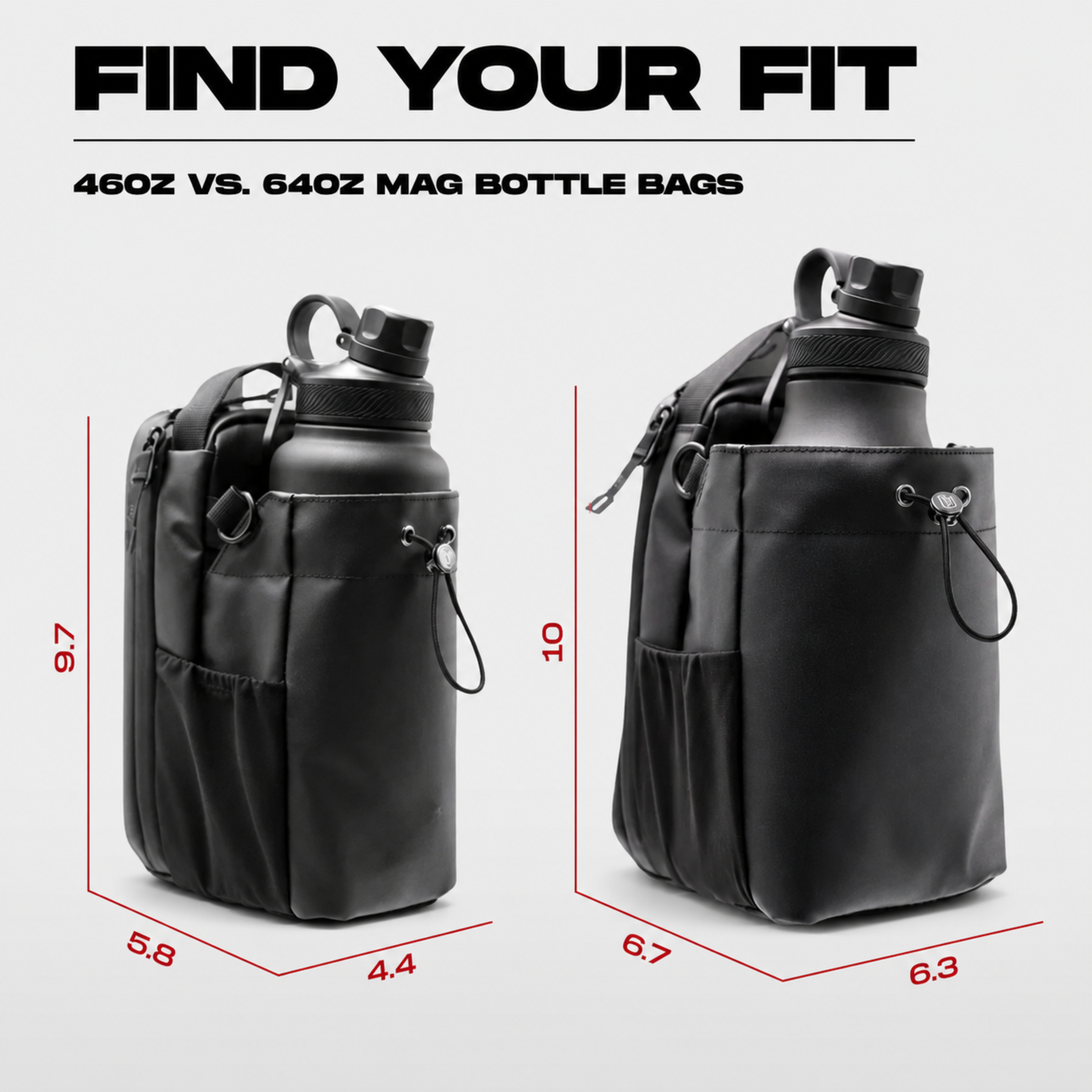 GymMate: Magnetic Gym Bottle Sling with Phone Pocket & Storage Compartments, Portable Water Bottle Holder for Gym, Travel, Sports & Work