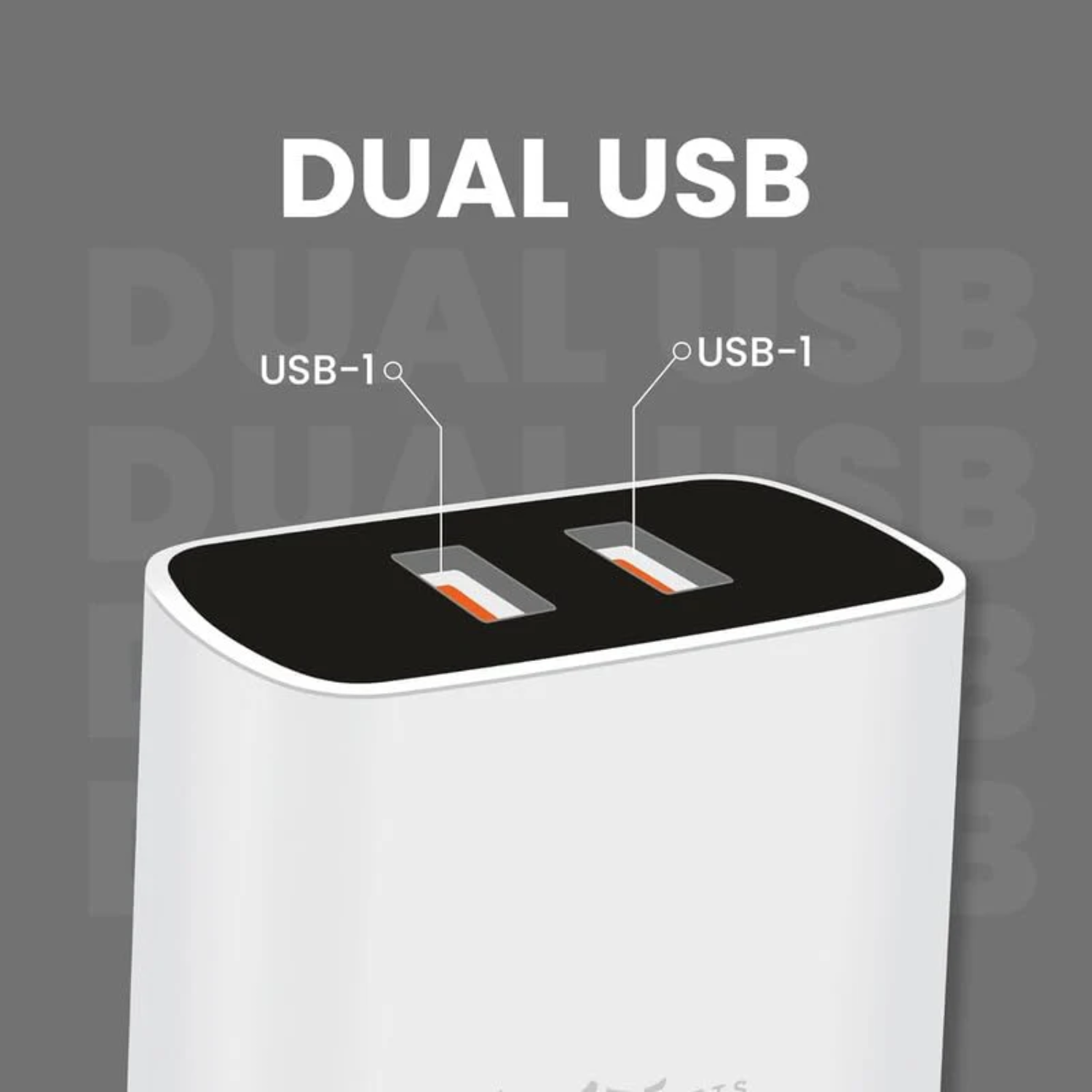 Zapoo: Dual-Port Fast Charging Adapter, QC 3.0 USB Charger with Mobile Stand & 3.8A Output with 1Pc High-Speed Charging Cable