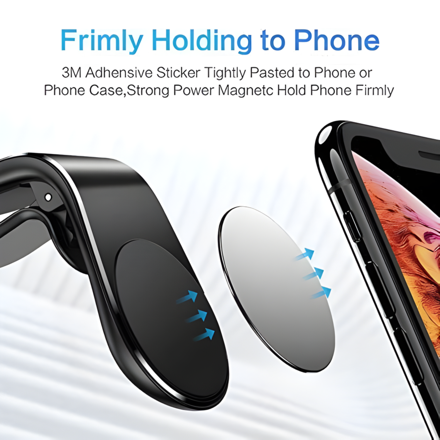 Maglo: Magnetic Universal Car Phone Mount, Strong Magnet Mobile Holder with Secure Grip & Easy Installation for All Smartphones