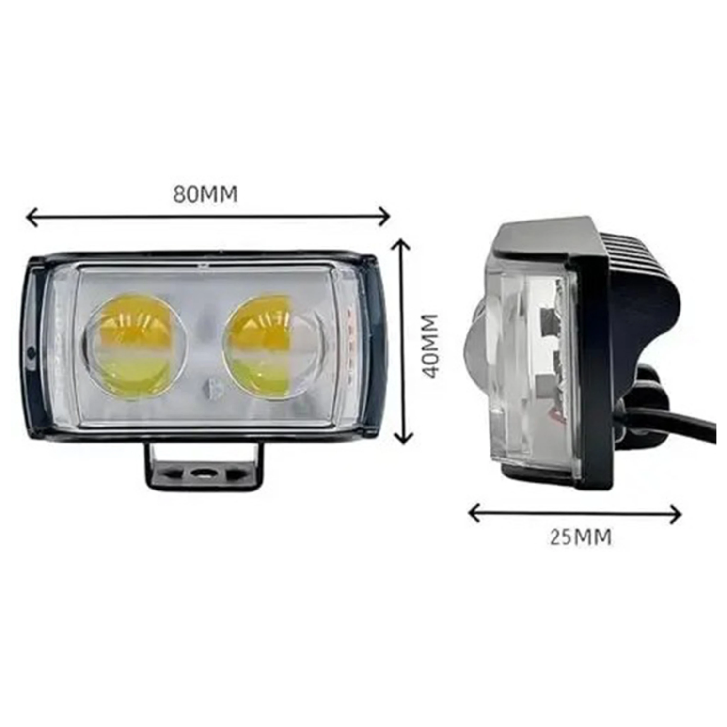 Ultra Mini Fog Light With 5 Modes + ON OFF Switch Fog Lamp Motorbike LED (12 V, 45 W) (Universal For Bike, Pack of 2)