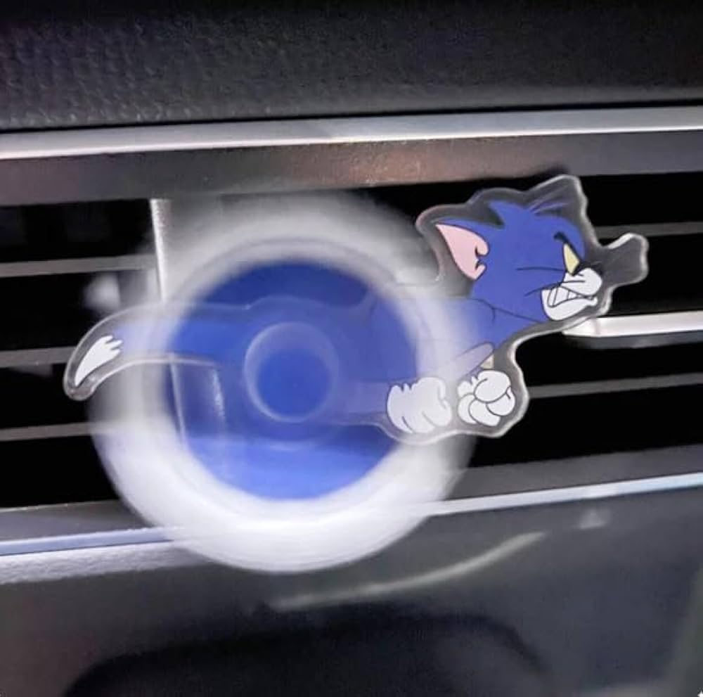 Chase: Tom & Jerry AC Vent Spinner – Animated Cat & Mouse Chase Decor for Car Air Vents, Universal Fit for All Vehicles