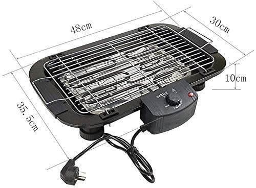 EzBBQ: 2000W Electric Barbecue Grill with Adjustable Temperature, Smokeless Design & Removable Drip Tray for Indoor & Outdoor Cooking