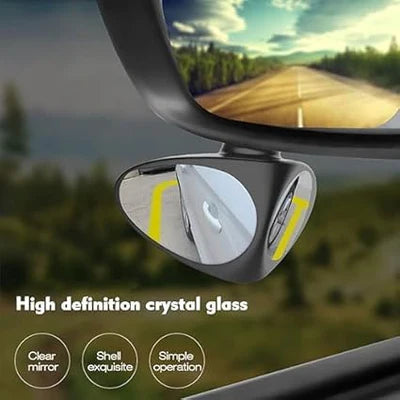 ClearView: 360° Adjustable Car Blind Spot Mirror (Set of 2) – HD Glass Convex Rearview Mirror for Cars, Trucks & Vans