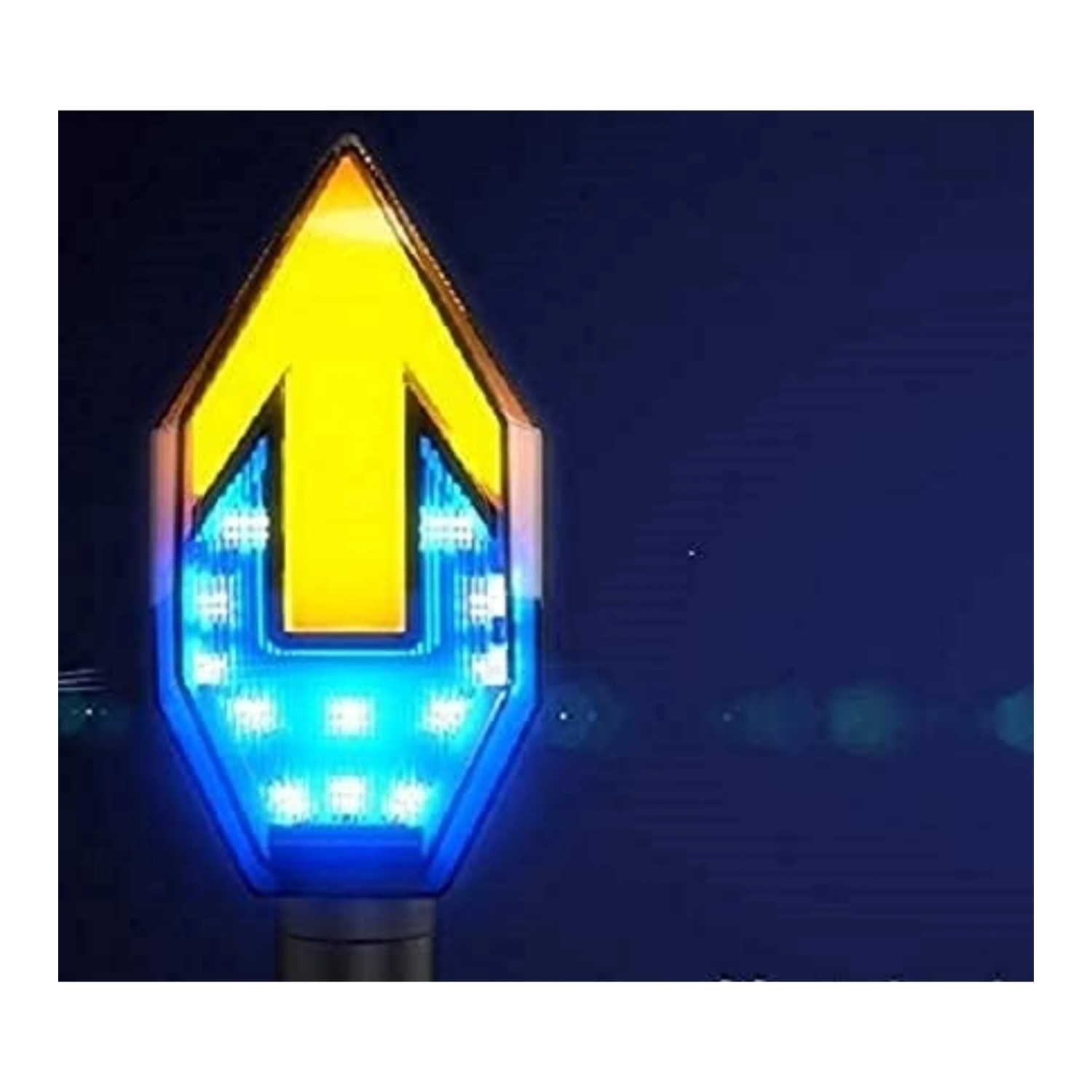 Side, Rear, Front Neon Indicator Light for Universal For Bike, Hero Hunk OLD, Glamour FI, Splendor Plus, Passion Pro, Universal For Bike, Stunner (Yellow, Blue)