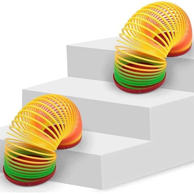 Spiral: Colourful Magic Spring Slinky Toy with Bouncy Expandable Spiral Coil Design, Classic Stretch & Bounce Toy for Kids & Adults