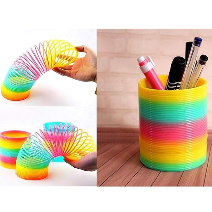 Spiral: Colourful Magic Spring Slinky Toy with Bouncy Expandable Spiral Coil Design, Classic Stretch & Bounce Toy for Kids & Adults