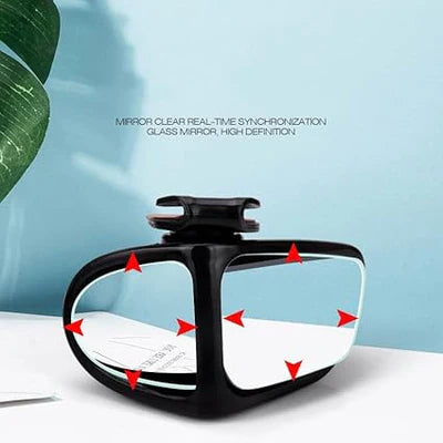 ClearView: 360° Adjustable Car Blind Spot Mirror (Set of 2) – HD Glass Convex Rearview Mirror for Cars, Trucks & Vans