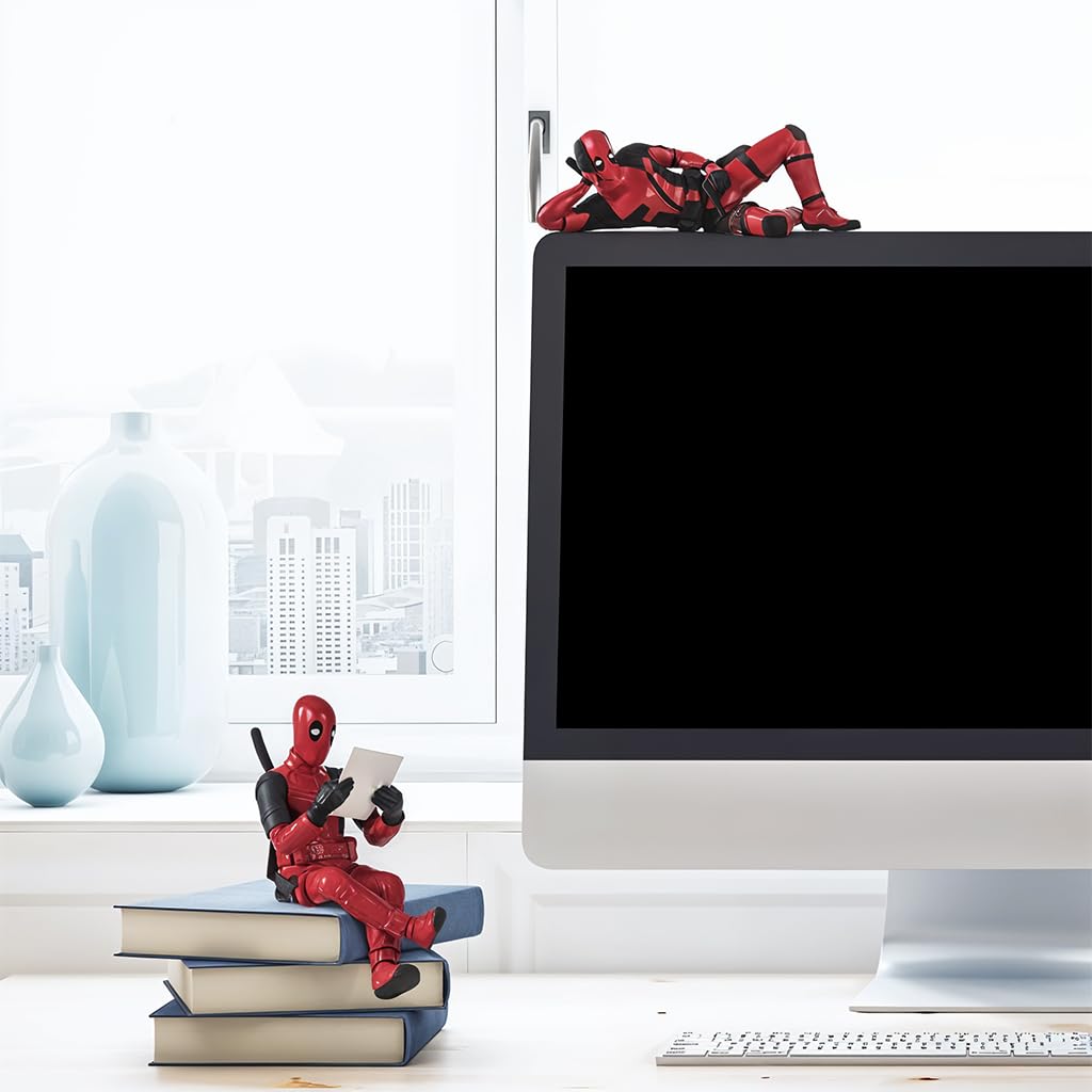 Irresponsible: Set of 3 Deadpool Figurine for Car Dashboard & Desk, Collectible Statues for Fun Home Décor, Office Tables & Car Interior Accessories