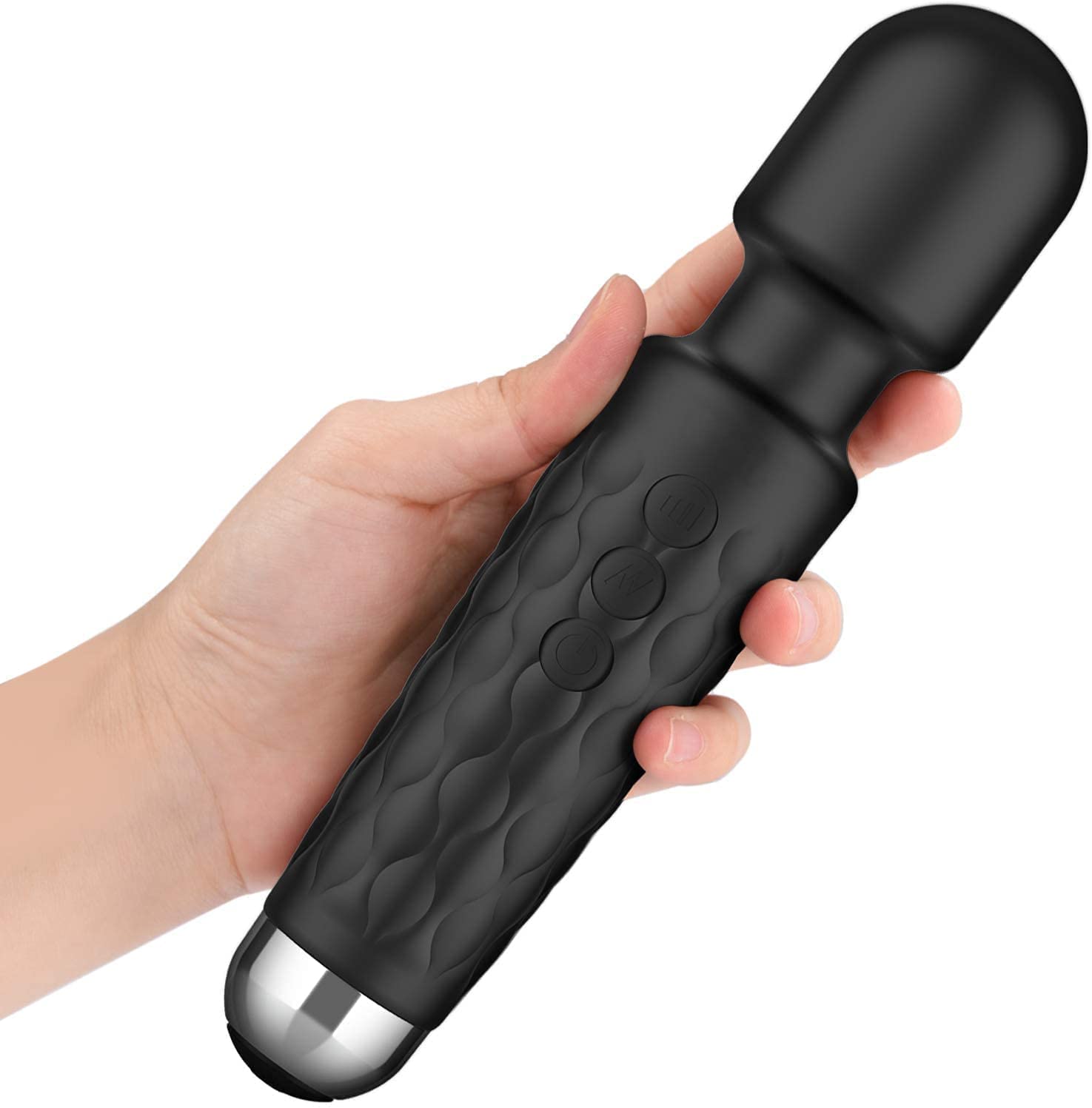 Mora: Rechargeable Waterproof Personal Body Massager, Handheld Cordless Wand with 20 Vibration Modes & 8 Speed Levels for Full Body Stress Relief, Relaxation & Muscle Recovery