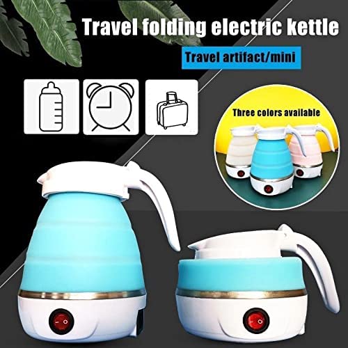 FlexiKettle: Foldable Electric Silicone Kettle with Fast Boiling, 600ml Capacity & Boil-Dry Protection for Travel & Home Use
