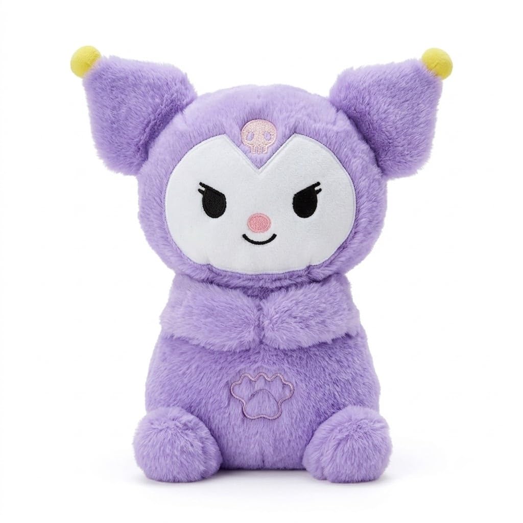 Mallow: Cute Purple Musical Teddy Bear Soft Toy with Built-In Music, Fluffy Ears, Cuddly Plush Body & Adorable Stuffed Animal Design for Kids