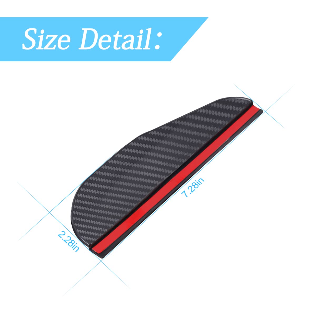 Shadow: Waterproof Car Side Mirror Rain Visor Guards for Better Driving Visibility, Universal Mirror Eyebrow Protectors for Cars & SUVs