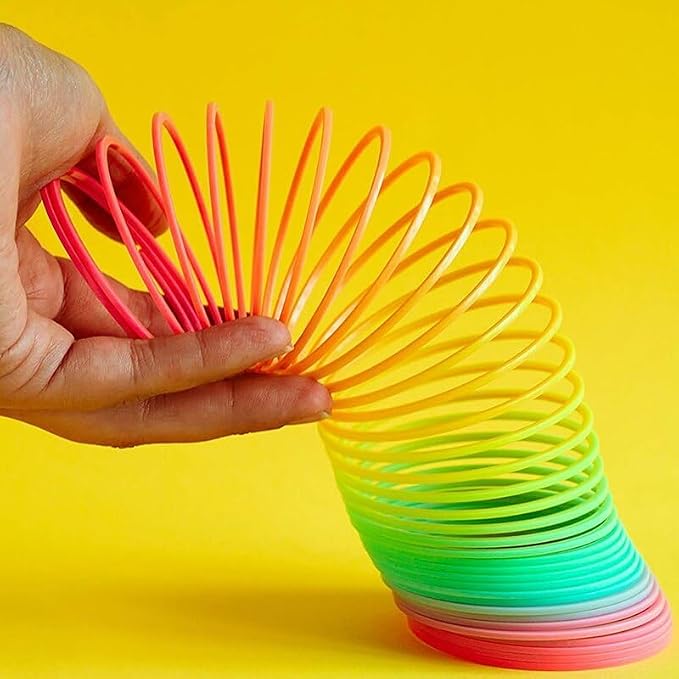 Spiral: Colourful Magic Spring Slinky Toy with Bouncy Expandable Spiral Coil Design, Classic Stretch & Bounce Toy for Kids & Adults
