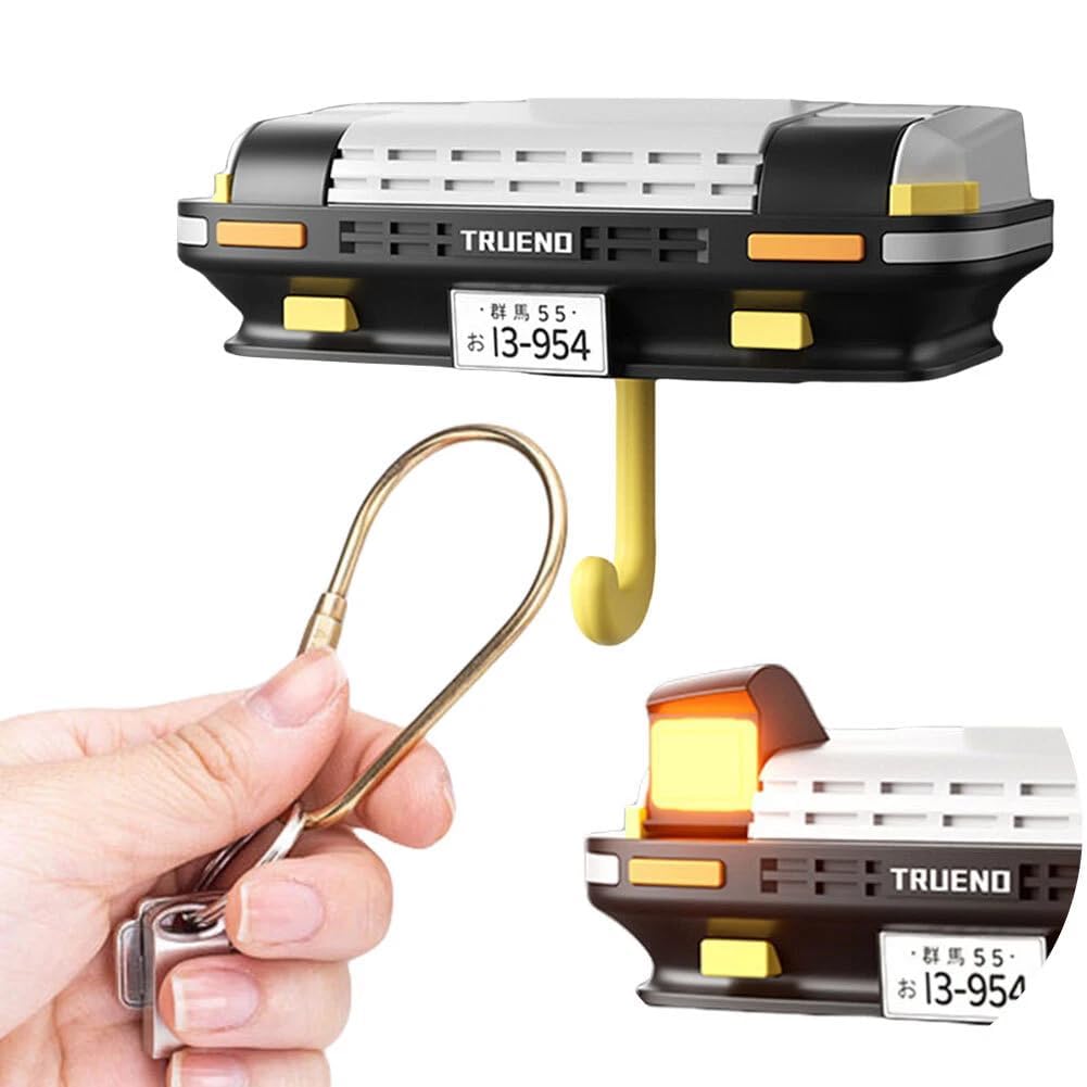 Headlite: Car Bumper Keychain Holder with LED Headlight & Blinkers, Wall Mount & LED Lights, Unique Retro Car Design for Entryway, Living Room, Office & Gift for Car Lovers