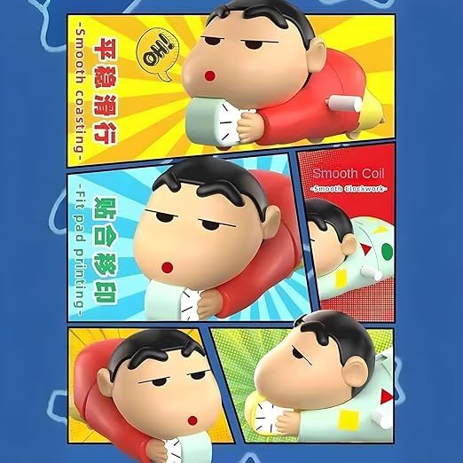 Shinzo: Key-Operated Crawling Shin-chan Toy with Wind-Up Moving Action for Toddlers, Kids & Collectors