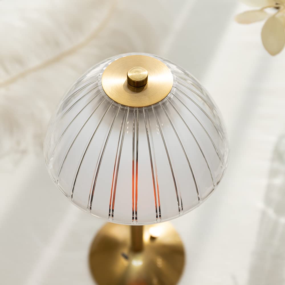 Domiq: Cordless Rechargeable LED Table Lamp, Touch Dimmer, Soft Glow, Portable for Dining, Bedroom, Desk & Outdoor Use