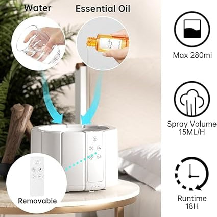 Ember: Cozy Bonfire Ultrasonic Humidifier & Aromatherapy Diffuser with Flame Effect & Ambient Night Light